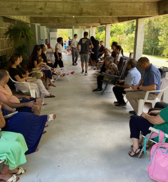 People gathered