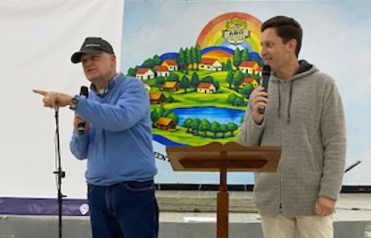 Two men speaking